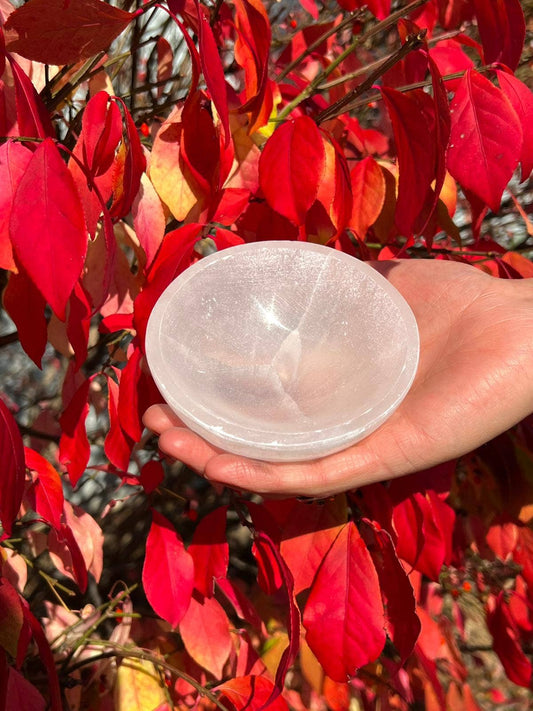 Crystals Selenite Bowls Polished 9-10cm Australia