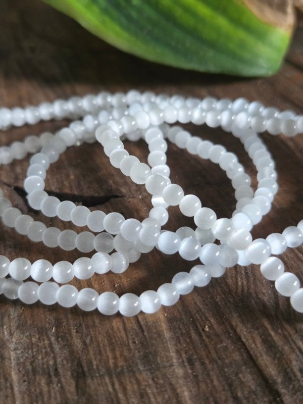 Selenite Bracelet - 4mm - Jewellery Australia