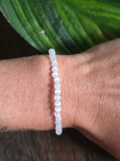 Selenite Bracelet - 4mm - Jewellery Australia