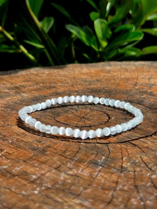 Selenite Bracelet - 4mm - Jewellery Australia