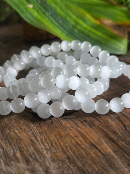 Selenite Bracelet - 8mm - Jewellery Australia