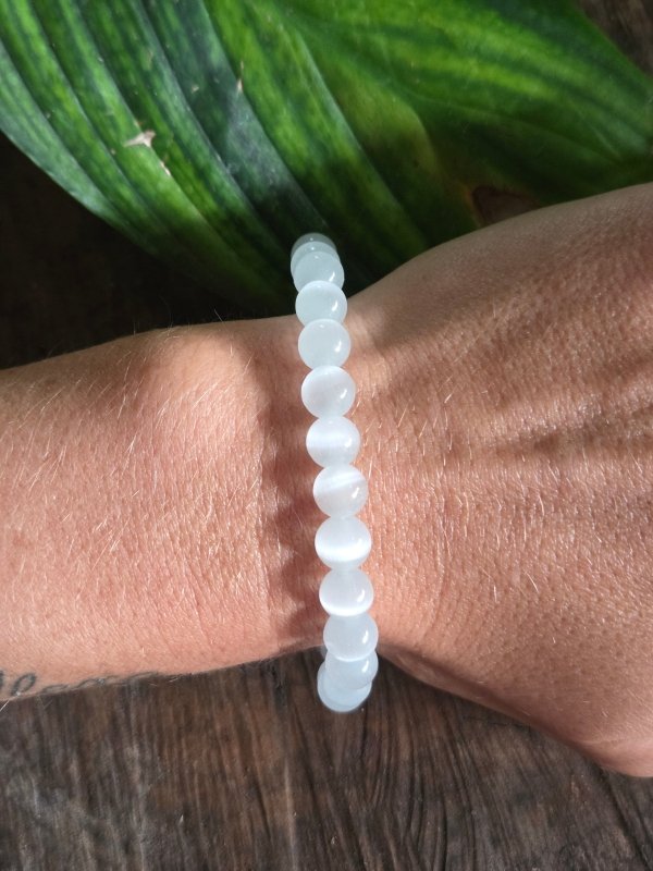 Selenite Bracelet - 8mm - Jewellery Australia