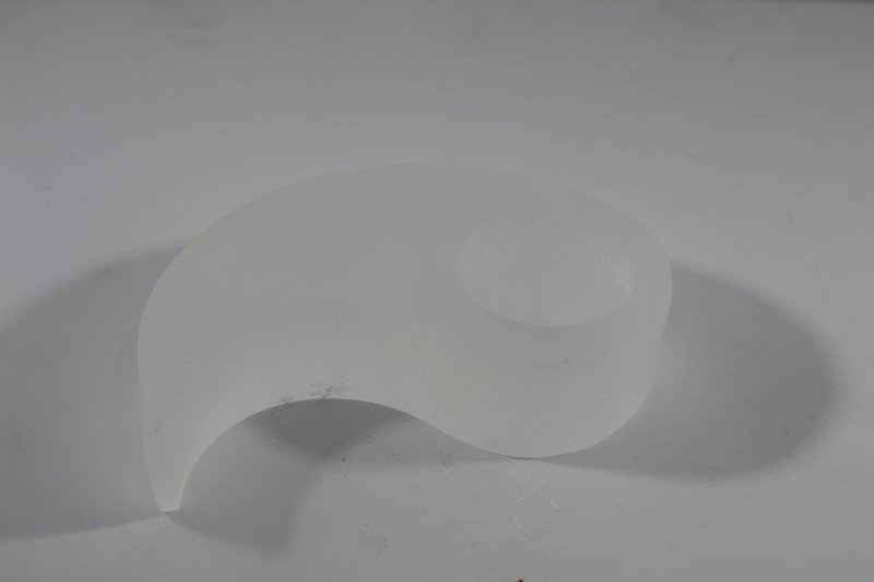 Selenite Candle Holder 13cm - Yin Yang - Cleansing & Decor - Crystals Australia