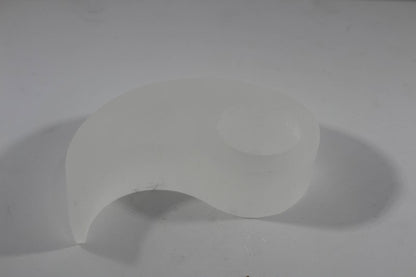 Selenite Candle Holder 13cm - Yin Yang - Cleansing & Decor - Crystals Australia