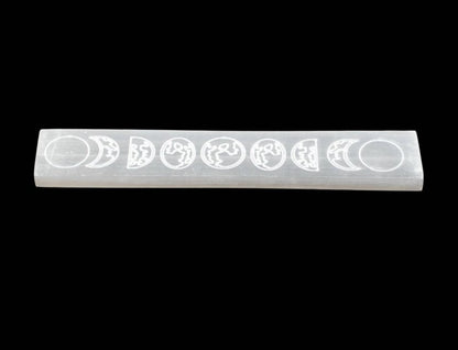 Selenite Charging Bar - Moon Phase - Cleanse & Recharge - Crystals Australia
