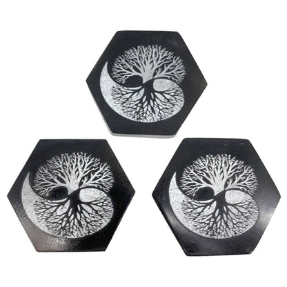 Selenite Charging Plate - Tree Of Life - Crystals Australia