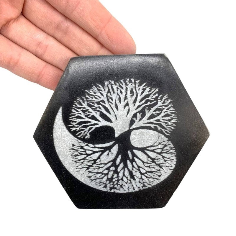 Selenite Charging Plate - Tree Of Life - Crystals Australia