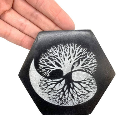 Selenite Charging Plate - Tree Of Life - Crystals Australia