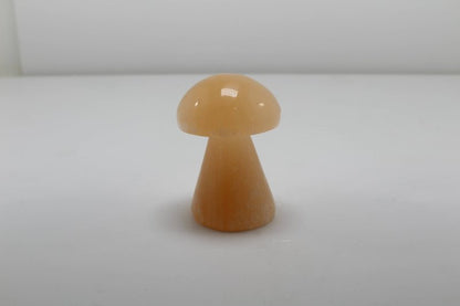 Selenite Mushroom Carving Orange - Cleanse & Recharge - Crystals Australia