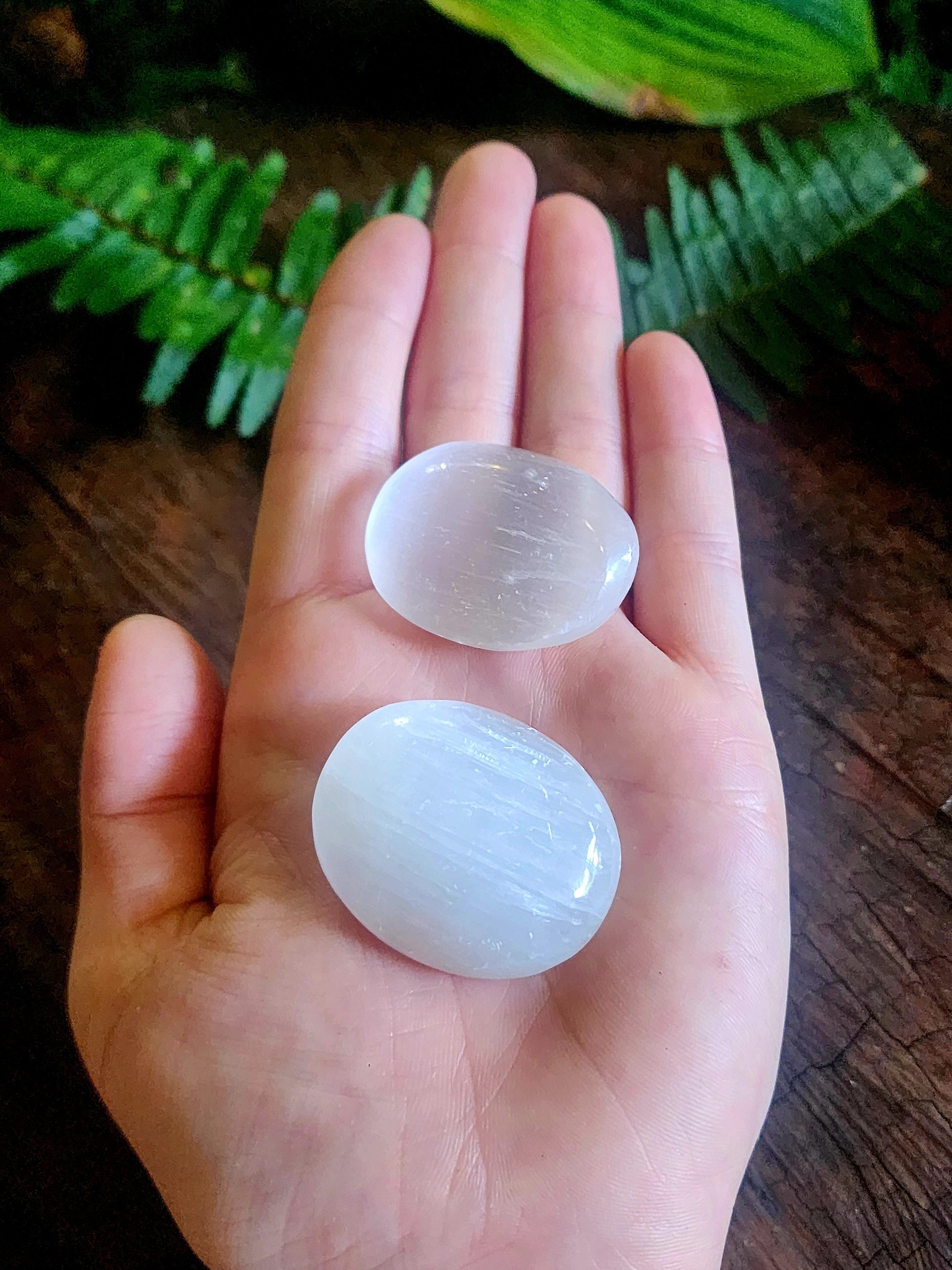 Selenite Palm Stone Australia