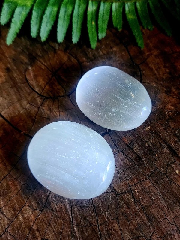 Selenite Palm Stone - Crystals Australia