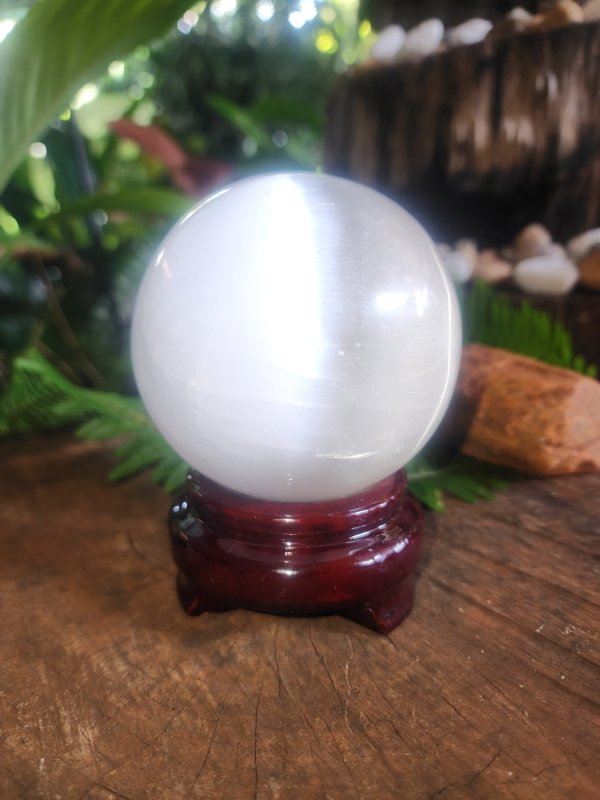 Selenite Sphere 8cm – Cleansing & Recharging - Crystals Australia