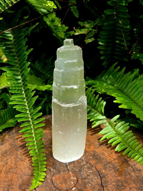 Selenite Tower 15cm – Cleansing & Charging - Crystals Australia