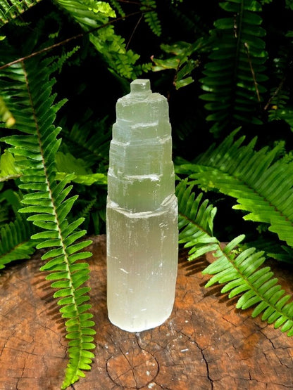 Selenite Tower 15cm – Cleansing & Charging - Crystals Australia