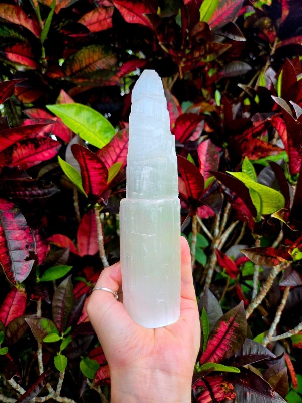 Selenite Tower 20cm – Cleansing & Charging - Crystals Australia