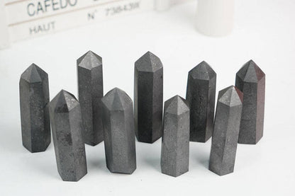Crystals Shungite Crystal Tower Point EMF Protection