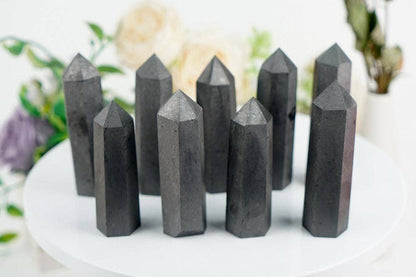 Crystals Shungite Crystal Tower Point EMF Protection