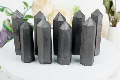 Crystals Shungite Crystal Tower Point EMF Protection