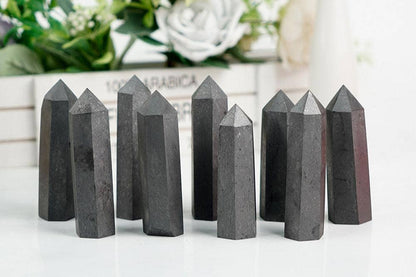 Crystals Shungite Crystal Tower Point EMF Protection