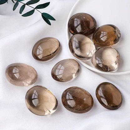 Smoky Quartz Crystal Palm Stone - Crystals Australia