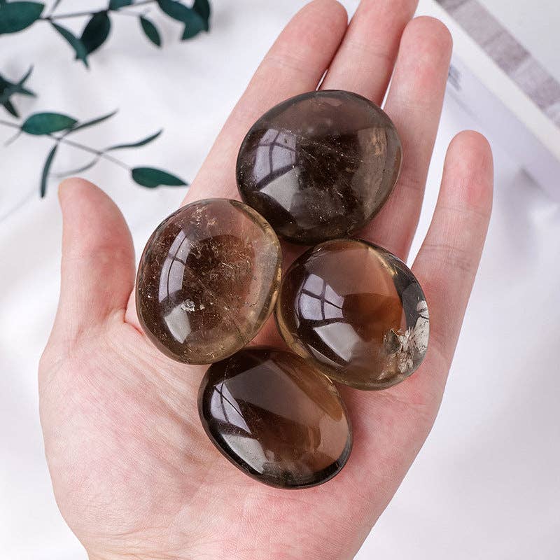 Crystals Smoky Quartz Palm Stone
