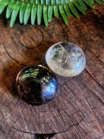 Crystals Smoky Quartz Palm Stone