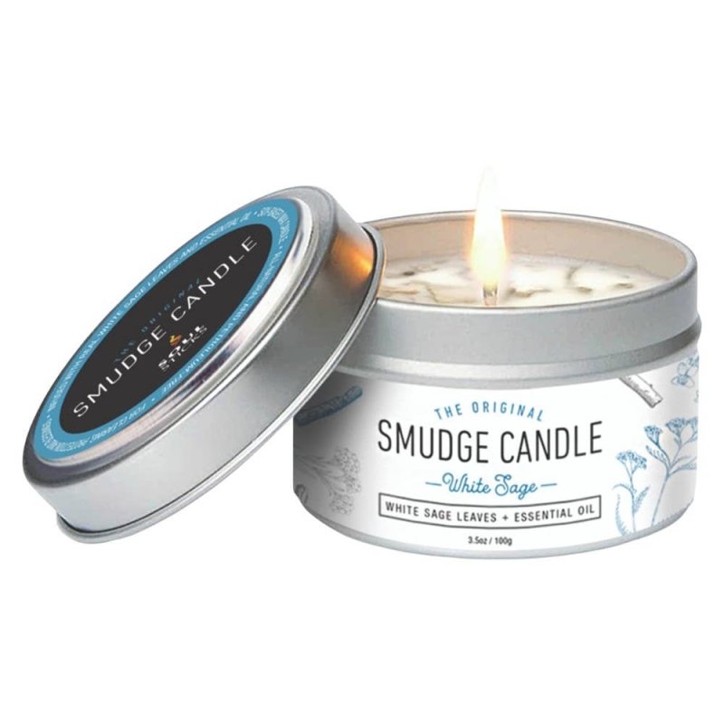 Smudge Soy Tin Candle - White Sage 100g - Accessories Australia