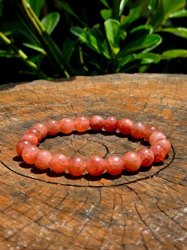 Strawberry Quartz Bracelet - 8mm - Jewellery Australia