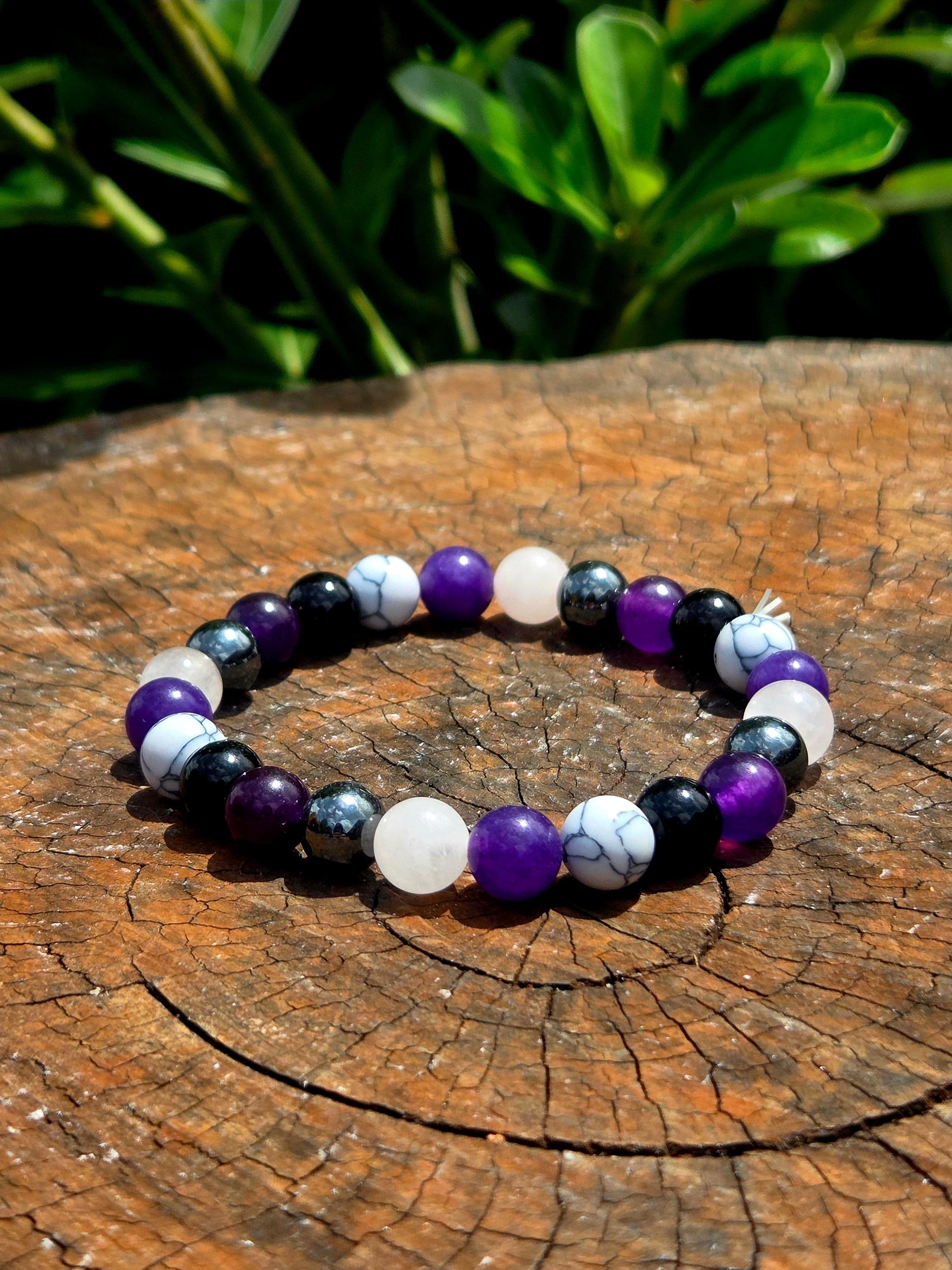 Crystals Stress Relief Anxiety Bracelet 8mm