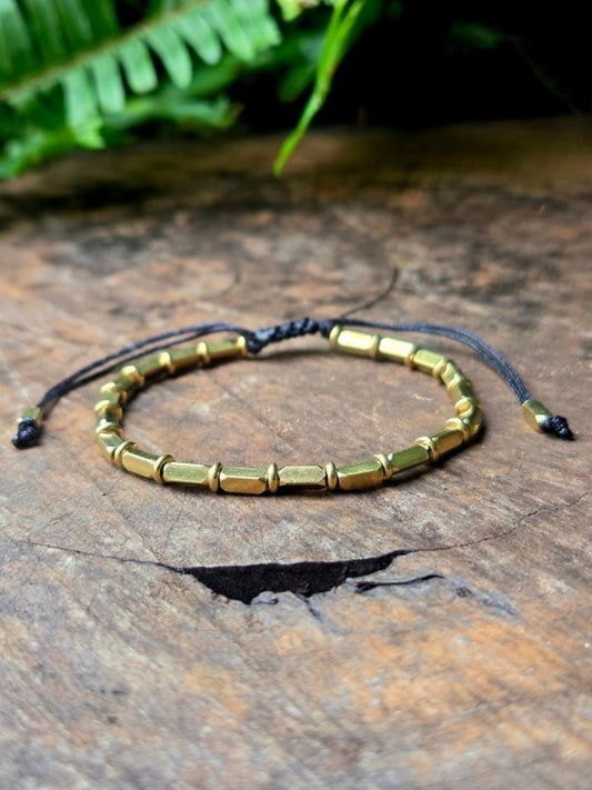 Tibetan Buddhist Copper Beaded Bracelet - Black - Jewellery Australia