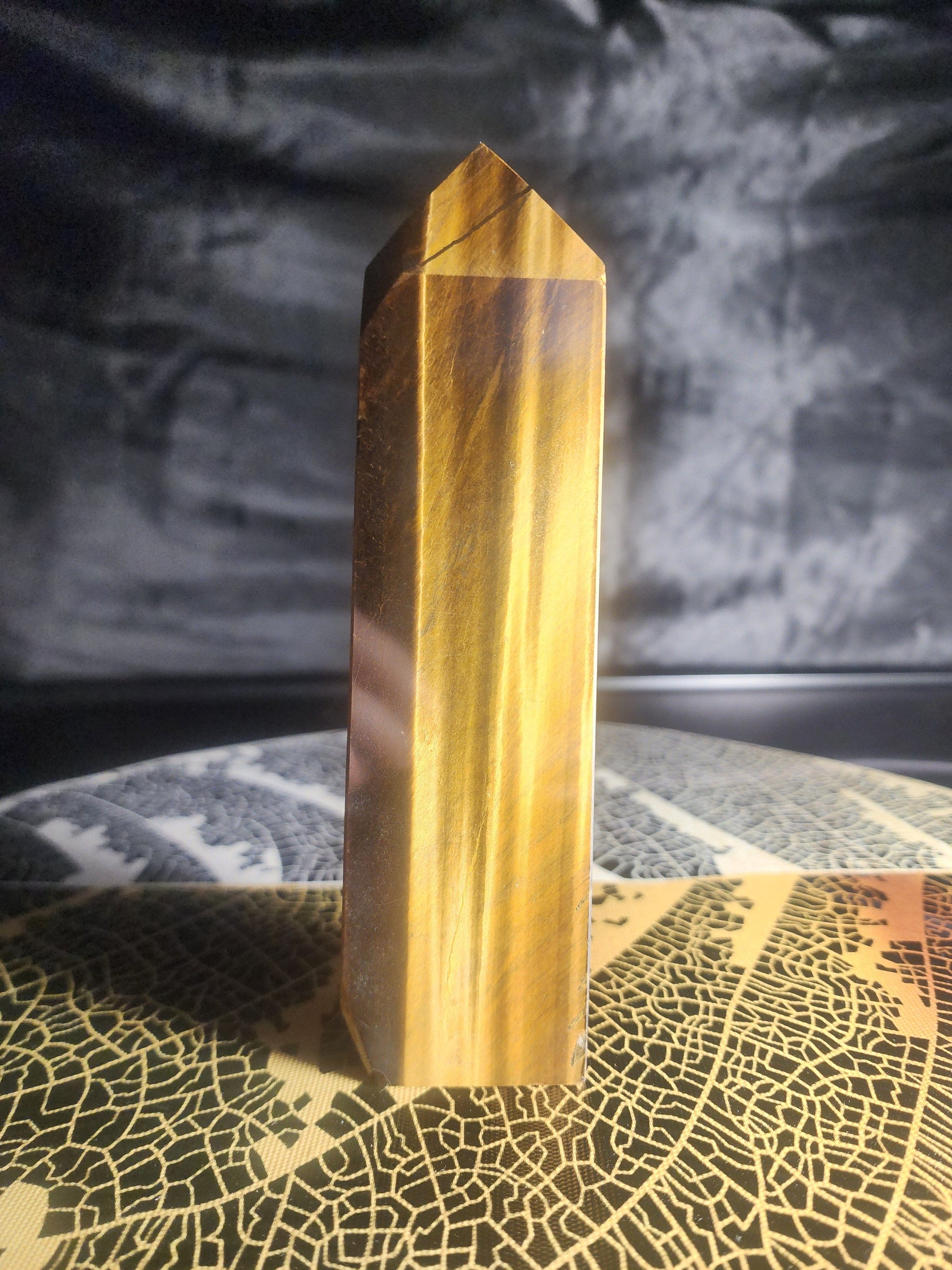 Crystals Tiger's Eye Crystal Tower Point 364g