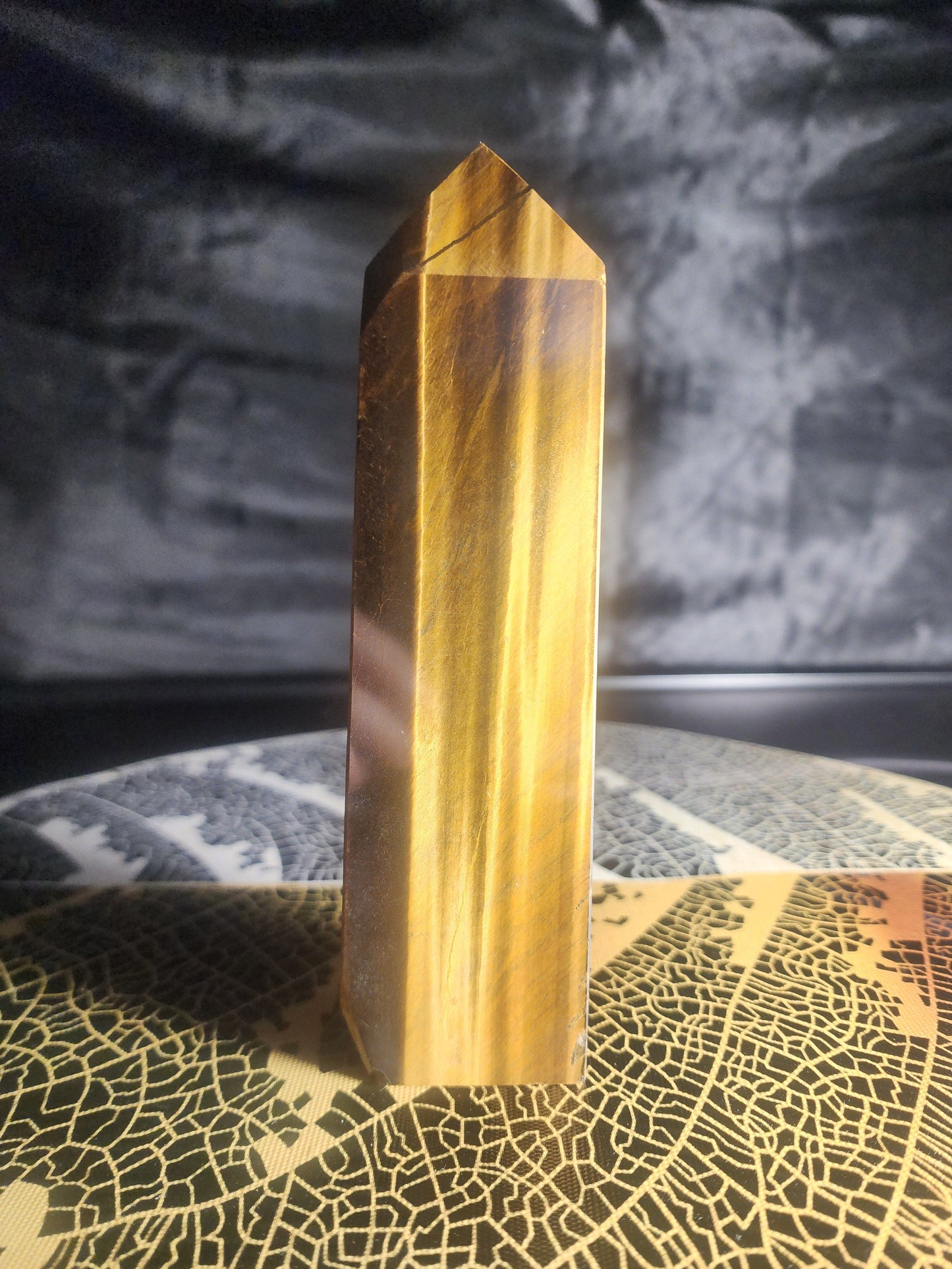 Crystals Tiger's Eye Crystal Tower Point 364g Australia