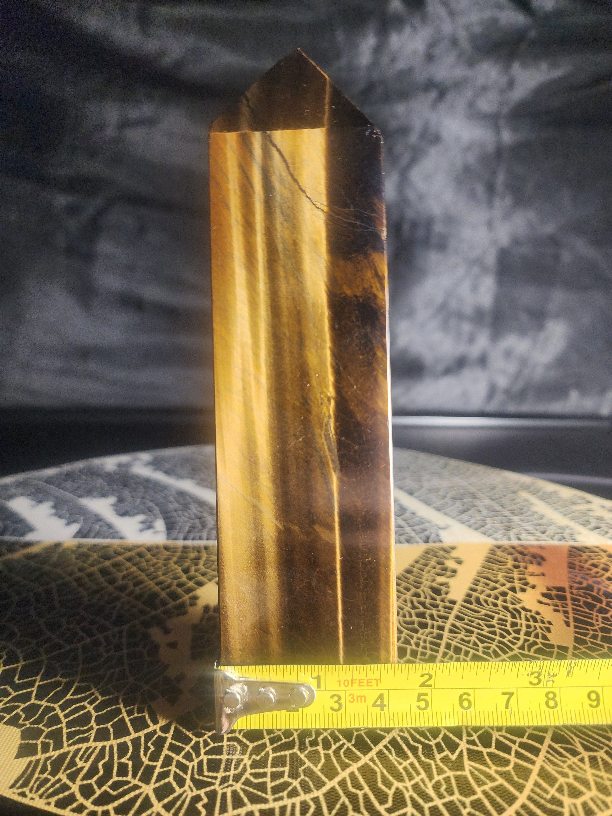 Crystals Tiger's Eye Crystal Tower Point 364g Australia