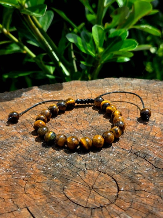 Tigers Eye Bracelet - 8mm Adjustable - Jewellery Australia