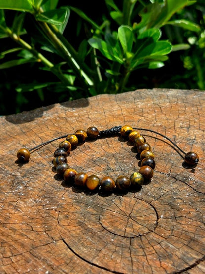 Tigers Eye Bracelet - 8mm Adjustable - Jewellery Australia