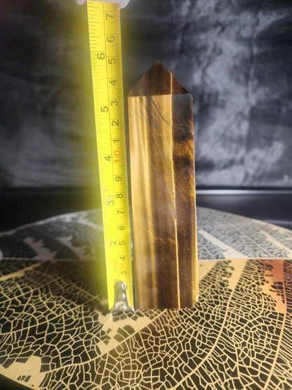 Tiger's Eye Crystal Tower Point 364g - Crystals Australia