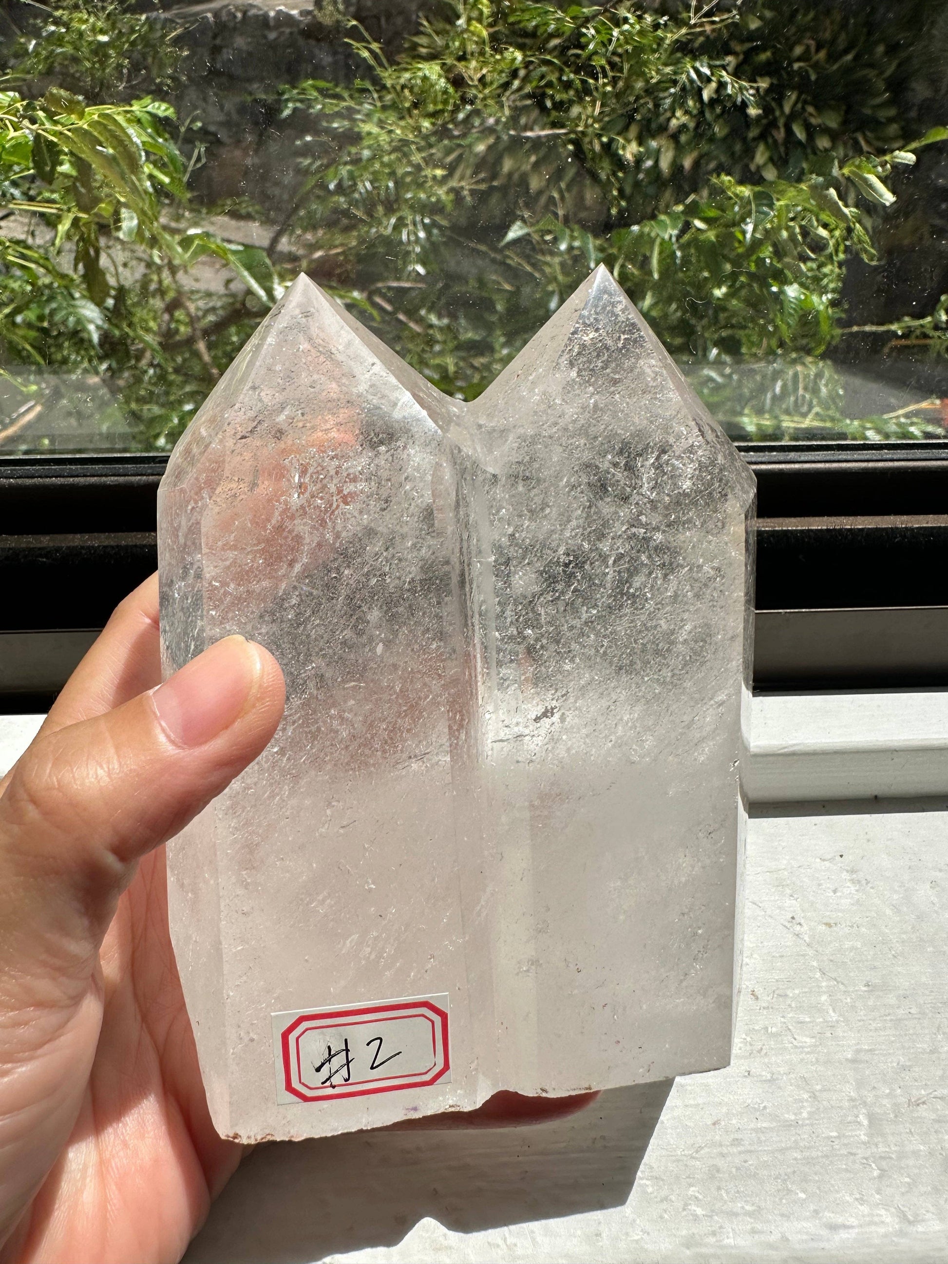 Crystals Twin Tower Clear Quartz Point 826g Australia