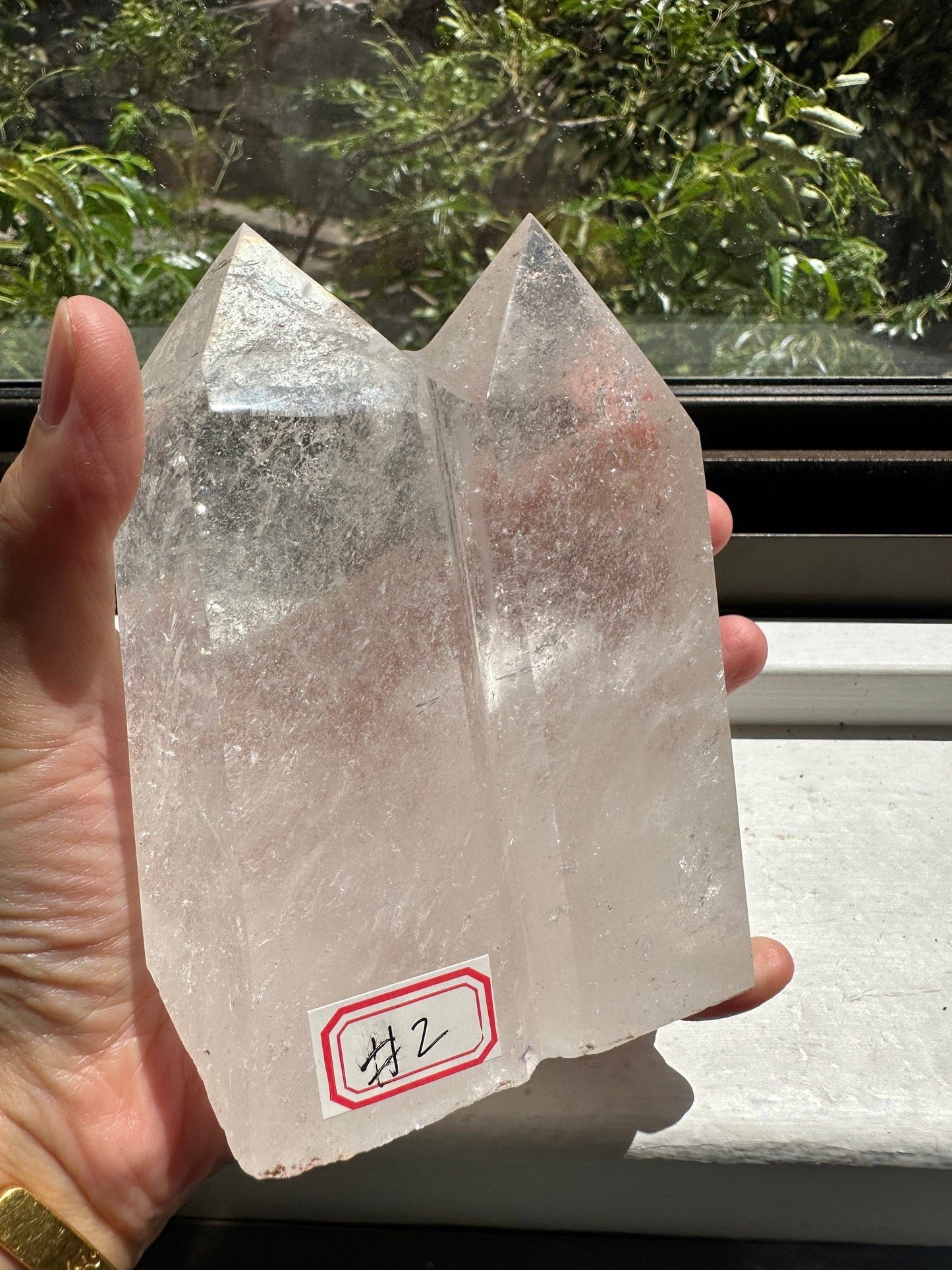 Crystals Twin Tower Clear Quartz Point 826g Australia