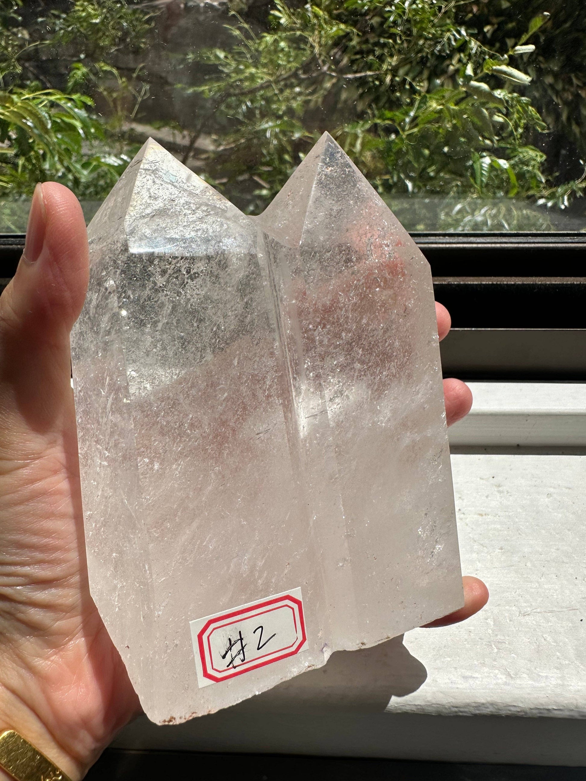 Crystals Twin Tower Clear Quartz Point 826g Australia