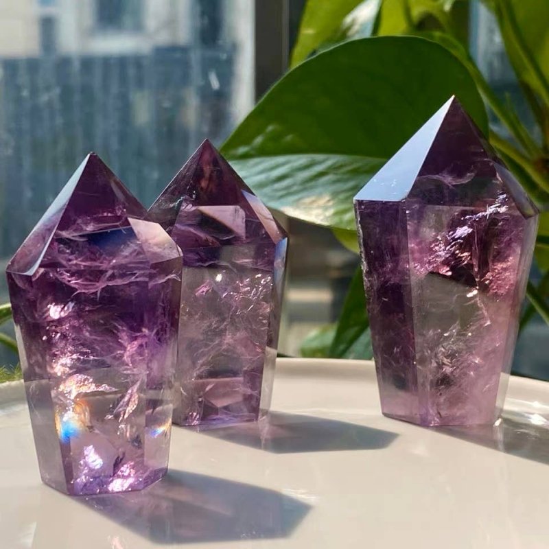 Uruguay Amethyst Natural Tower Point - Crystals Australia