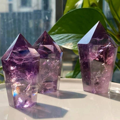 Uruguay Amethyst Natural Tower Point - Crystals Australia