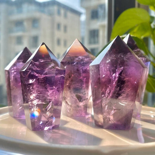 Uruguay Amethyst Natural Tower Point - Crystals Australia