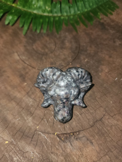 Crystals Yooperlite Ram Carving